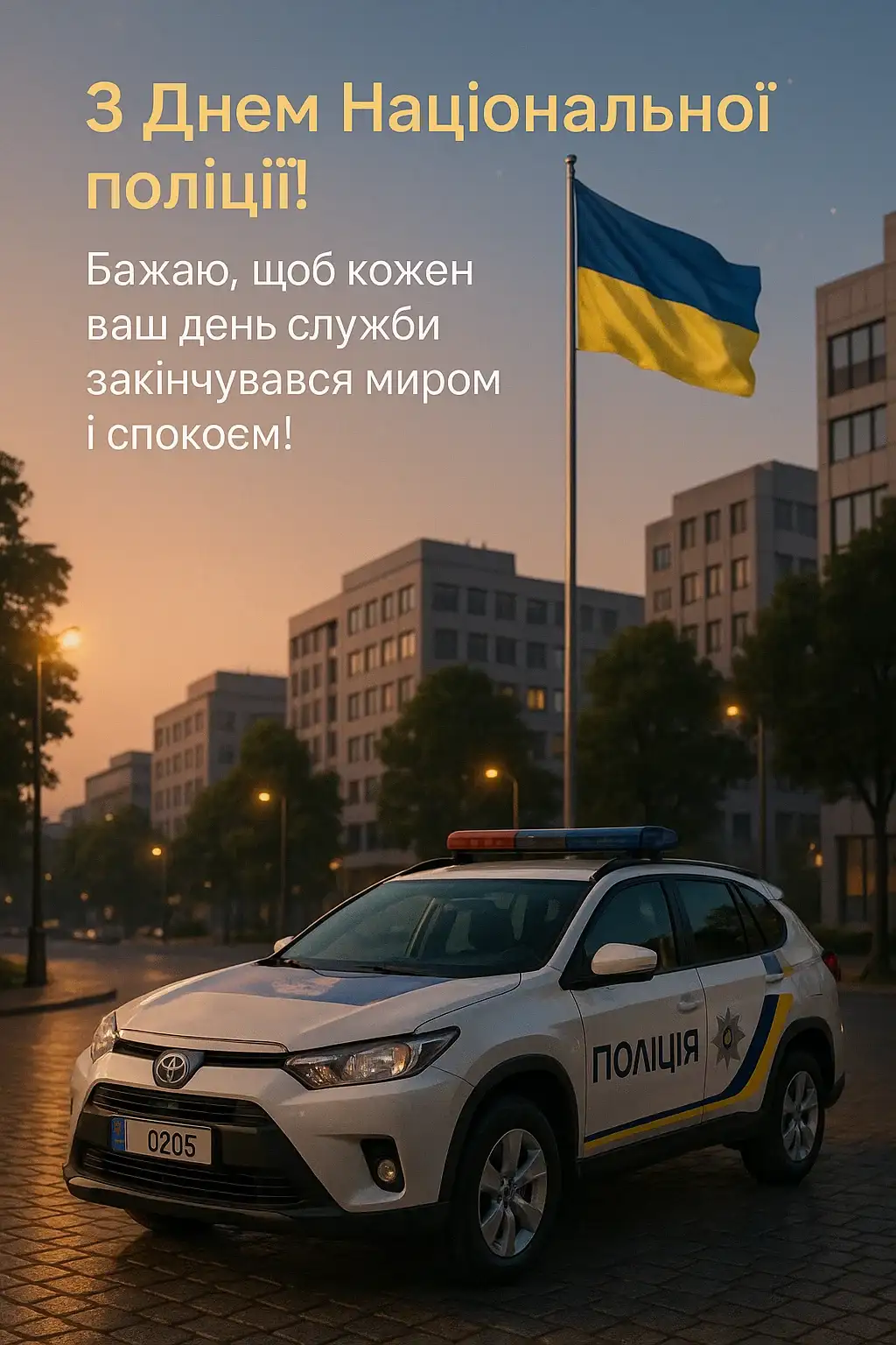 Привітання з днем національної поліції