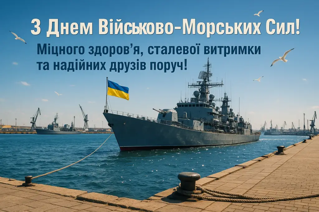 Привітання з днем Військово-Морських Сил Збройних Сил України
