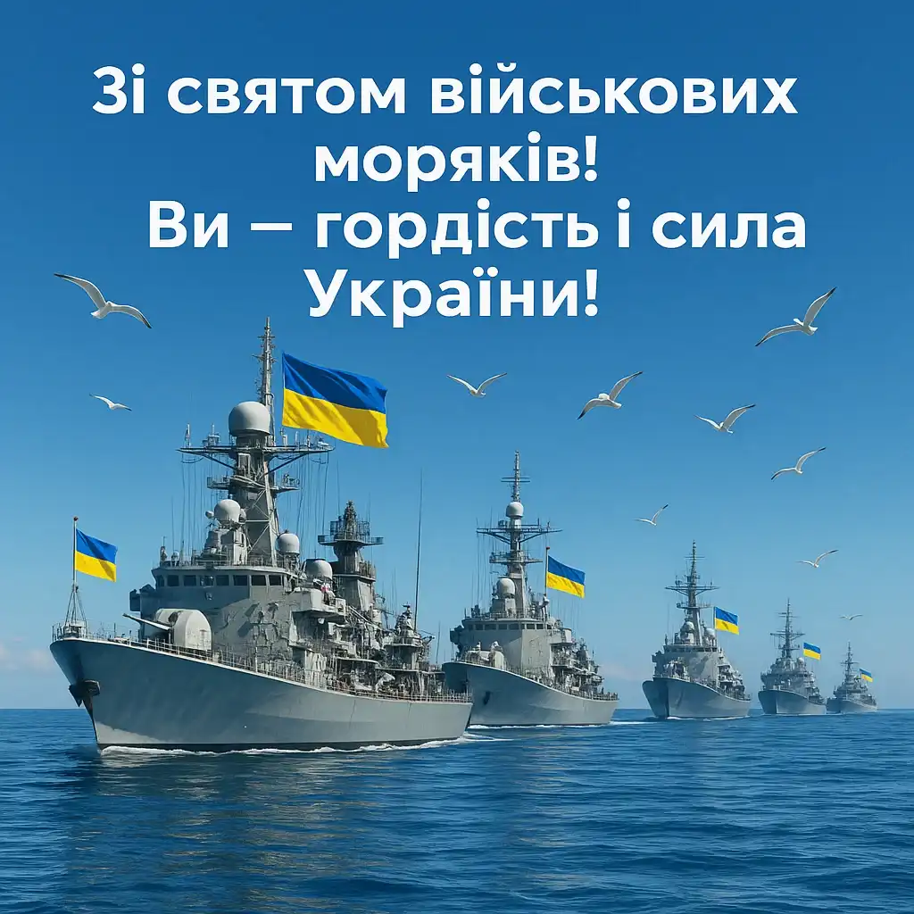 Привітання з днем Військово-Морських Сил Збройних Сил України