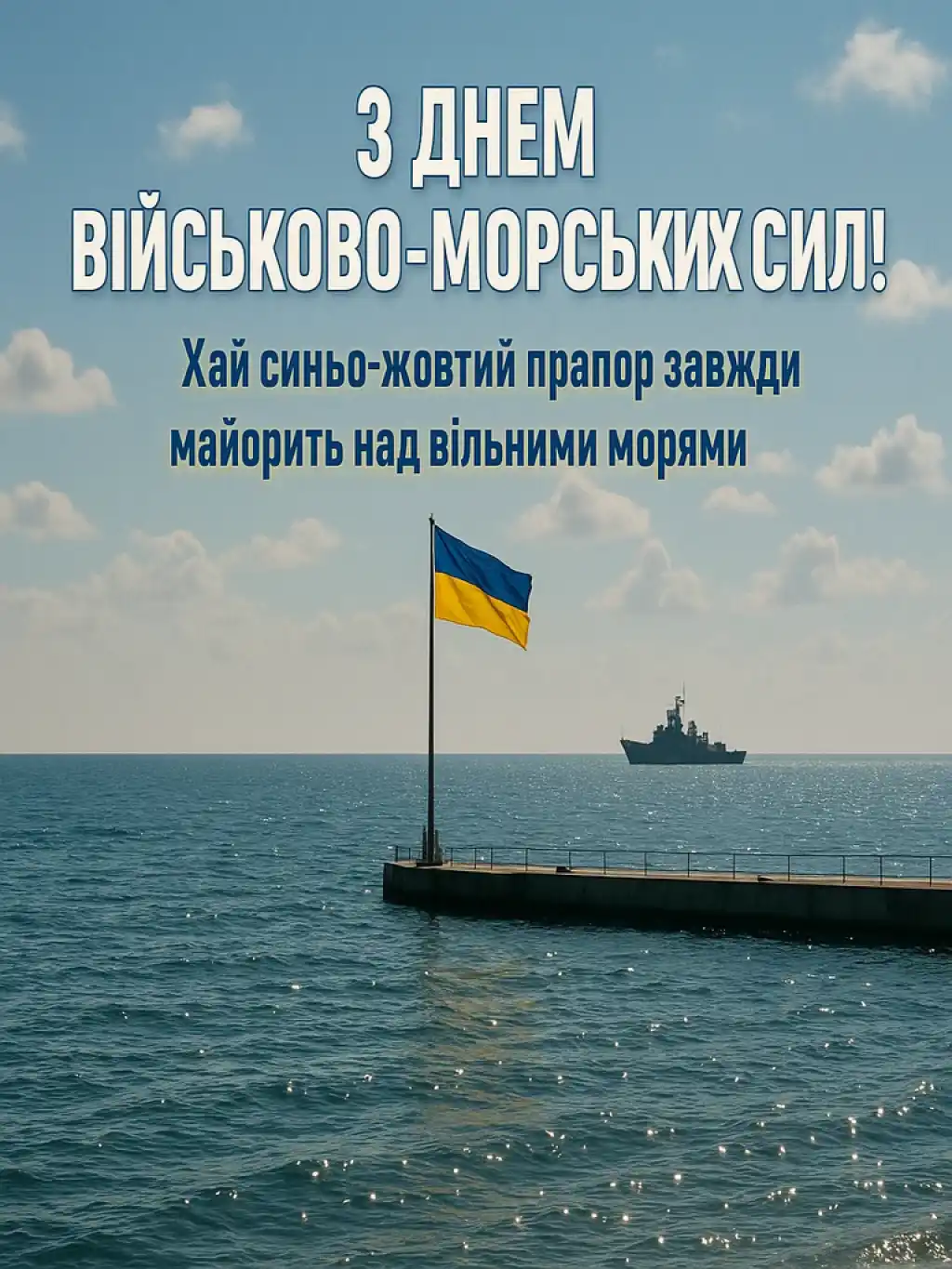 Привітання з днем Військово-Морських Сил Збройних Сил України
