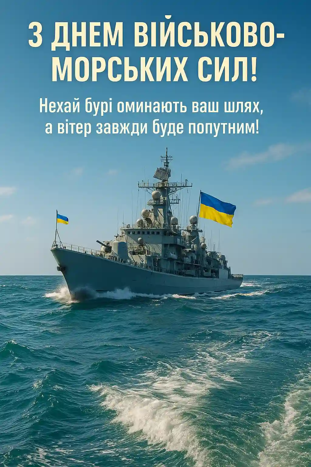Привітання з днем Військово-Морських Сил Збройних Сил України
