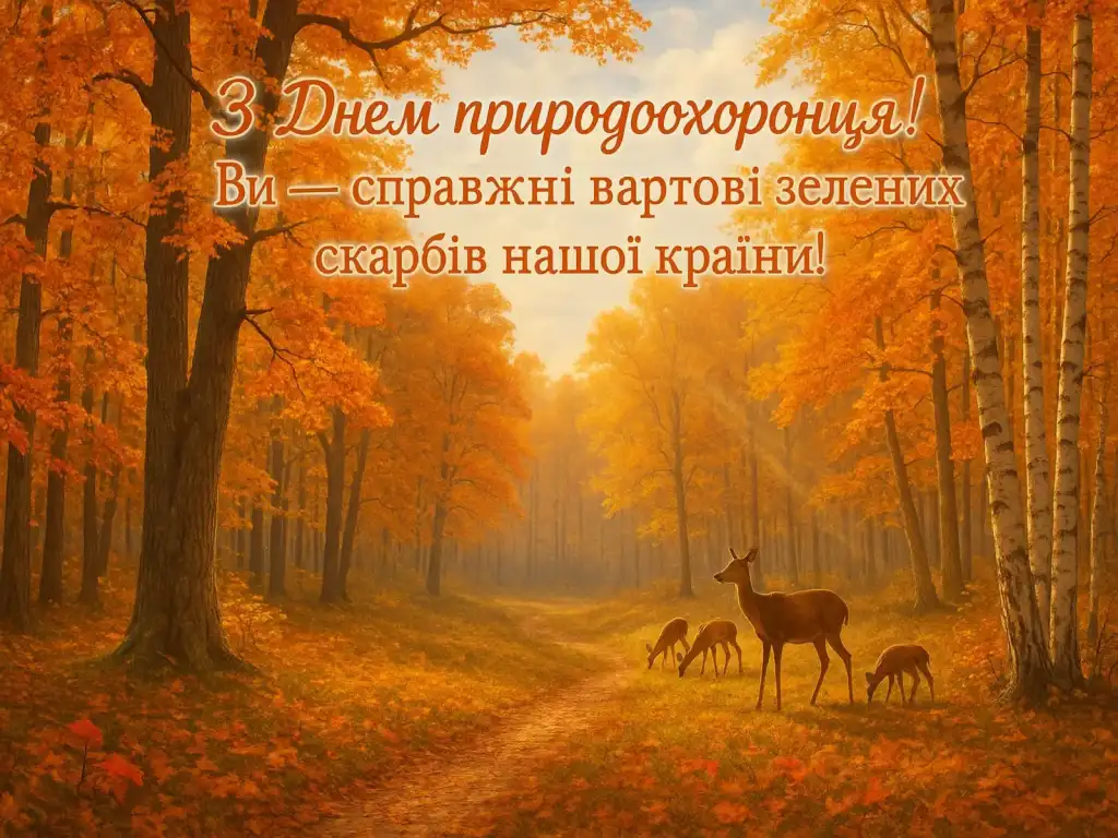 Привітання з днем працівника природно-заповідної справи України