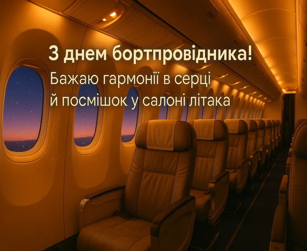 Привітання з Всесвітнім днем бортпровідника