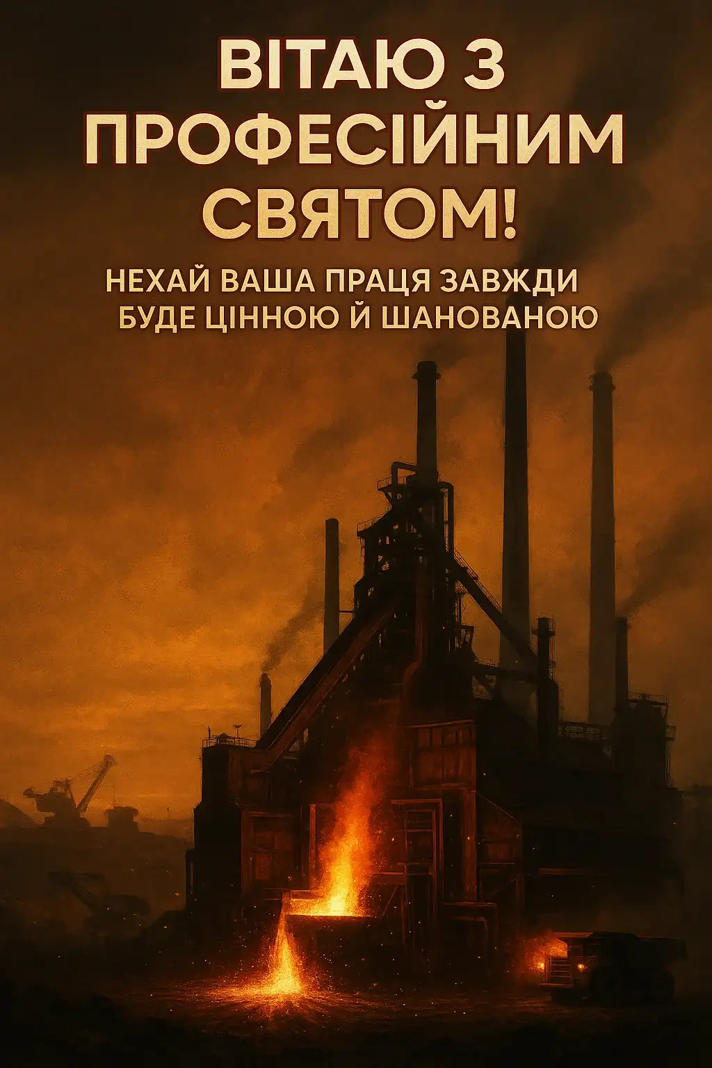 Привітання з днем працівників металургійної та гірничодобувної промисловості