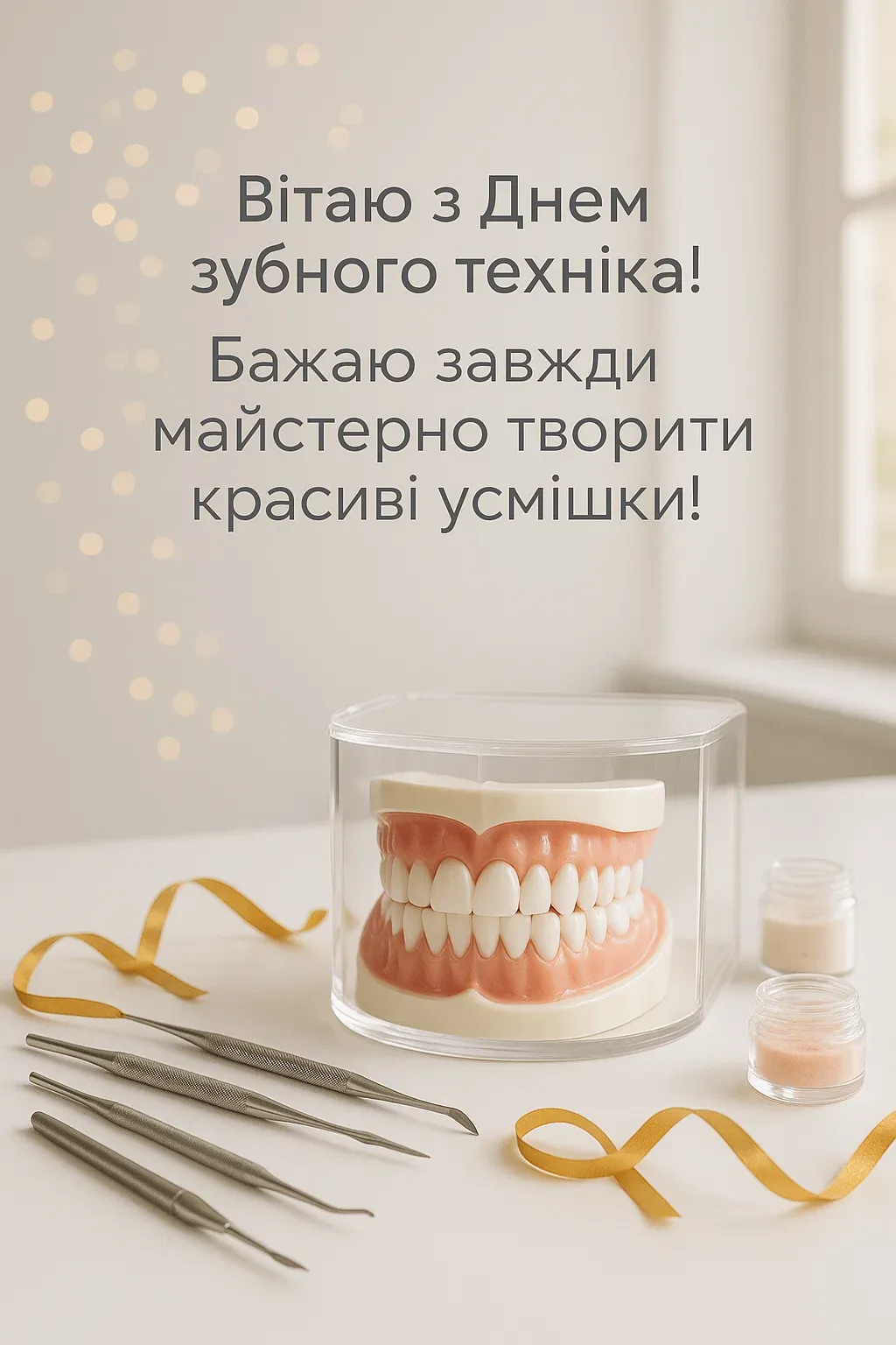 Привітання з днем зубного техніка