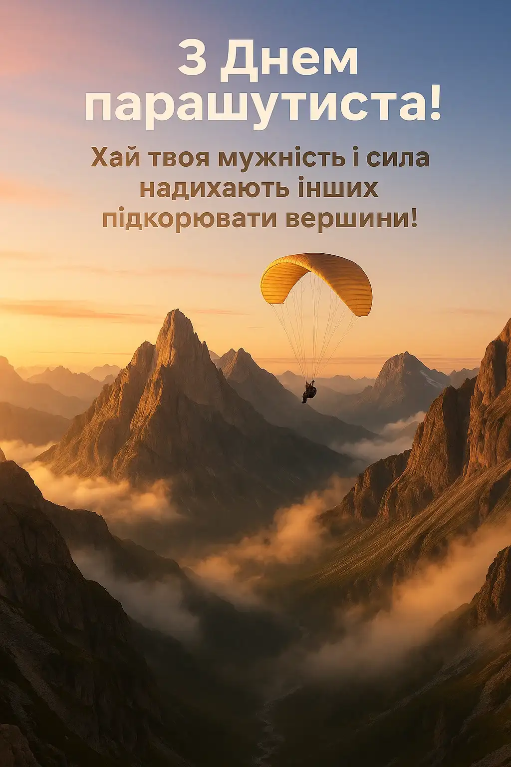 Привітання з днем парашутиста