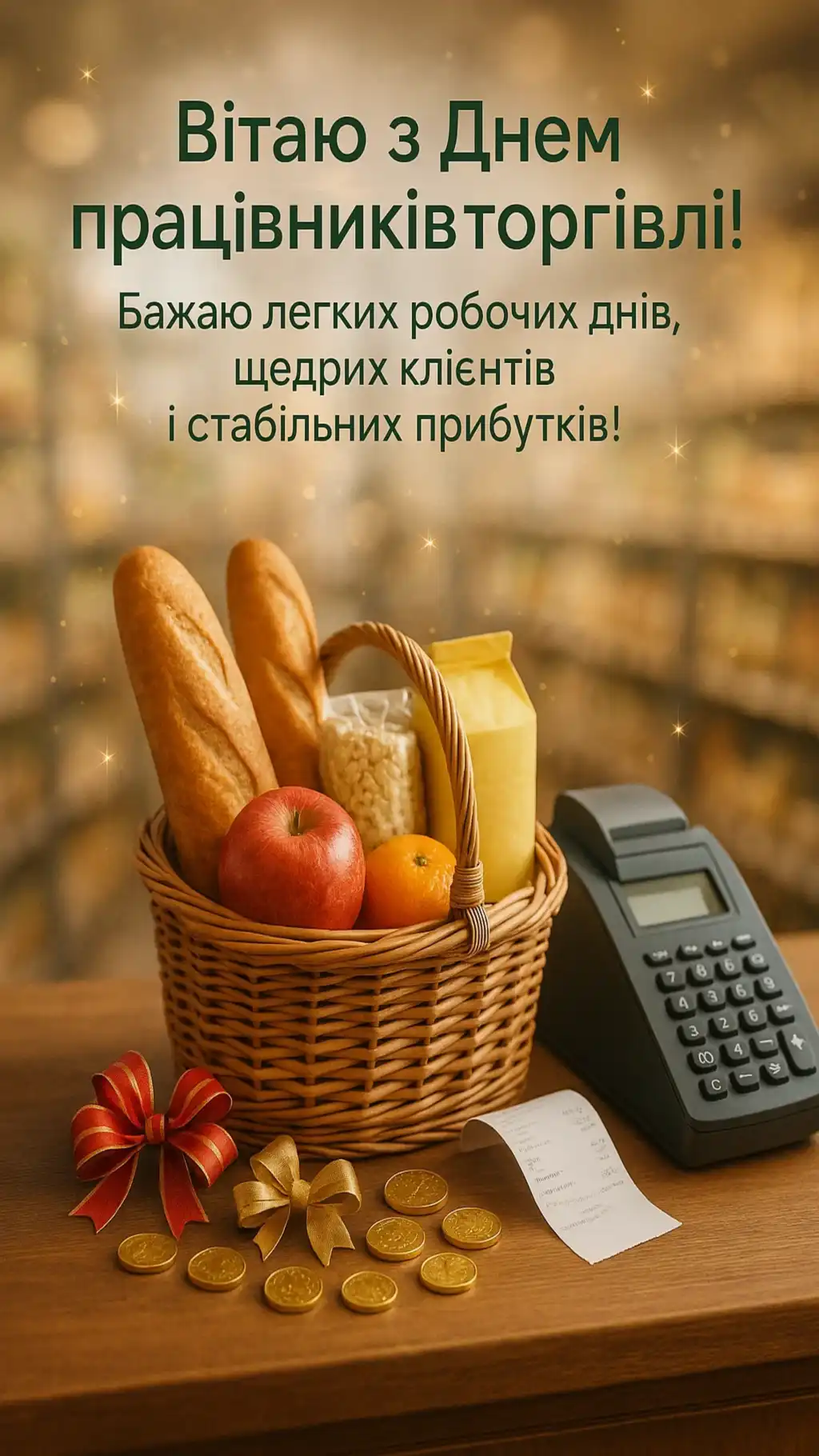 Привітання з днем працівників торгівлі