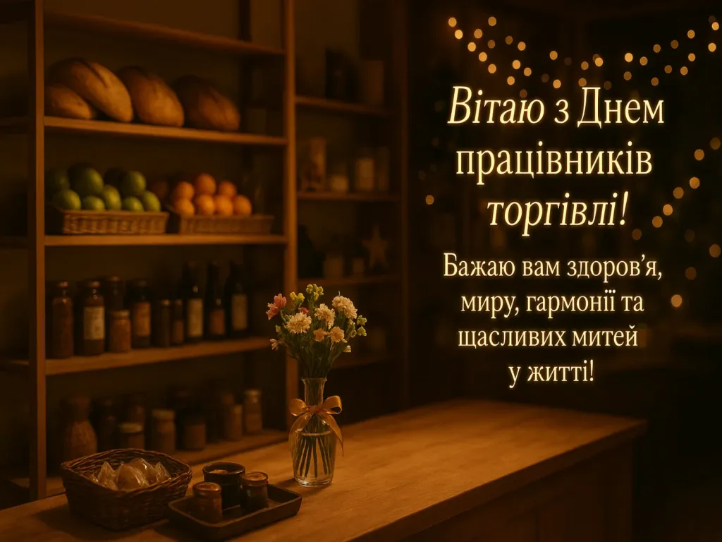 Привітання з днем працівників торгівлі