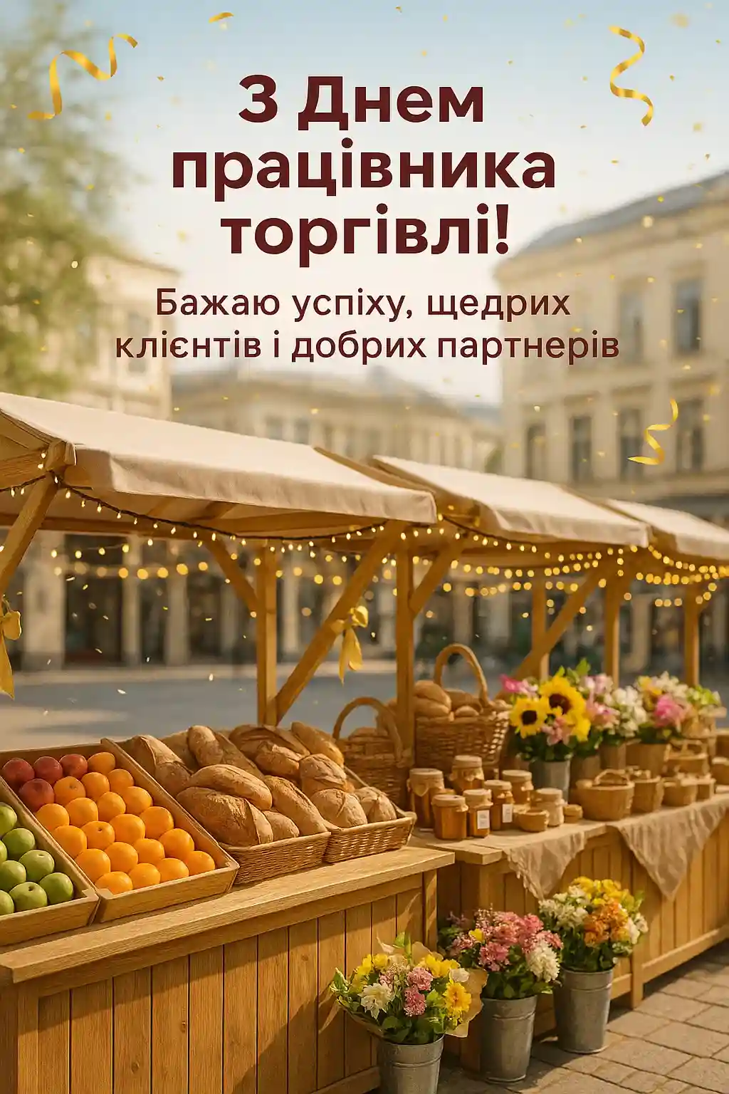 Привітання з днем працівників торгівлі