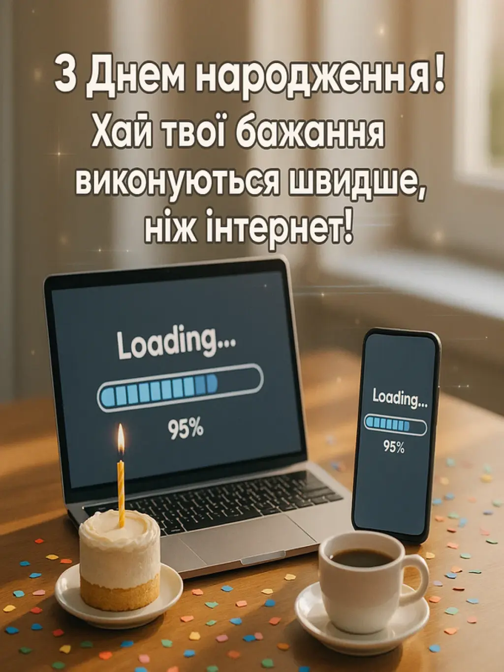 Привітання з днем народження з приколом