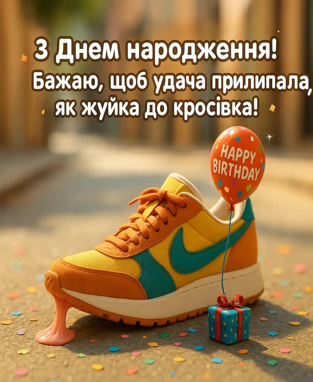 Привітання з днем народження з приколом