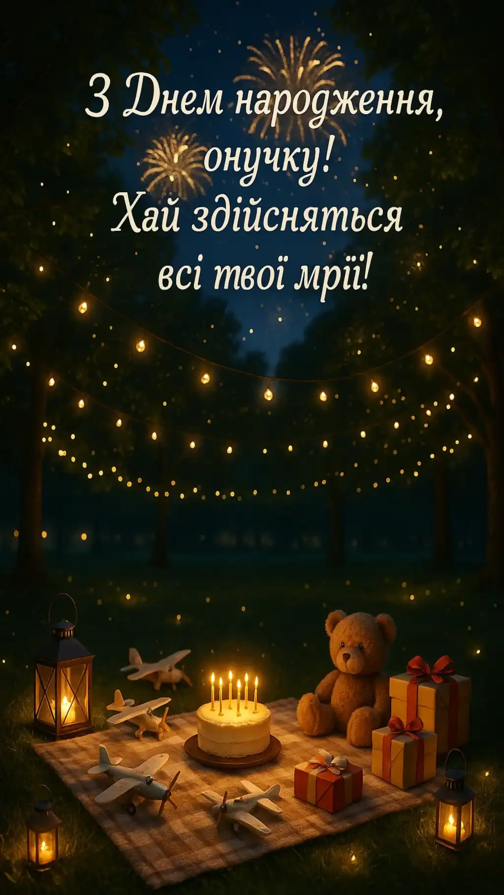 Привітання онукові з днем народження
