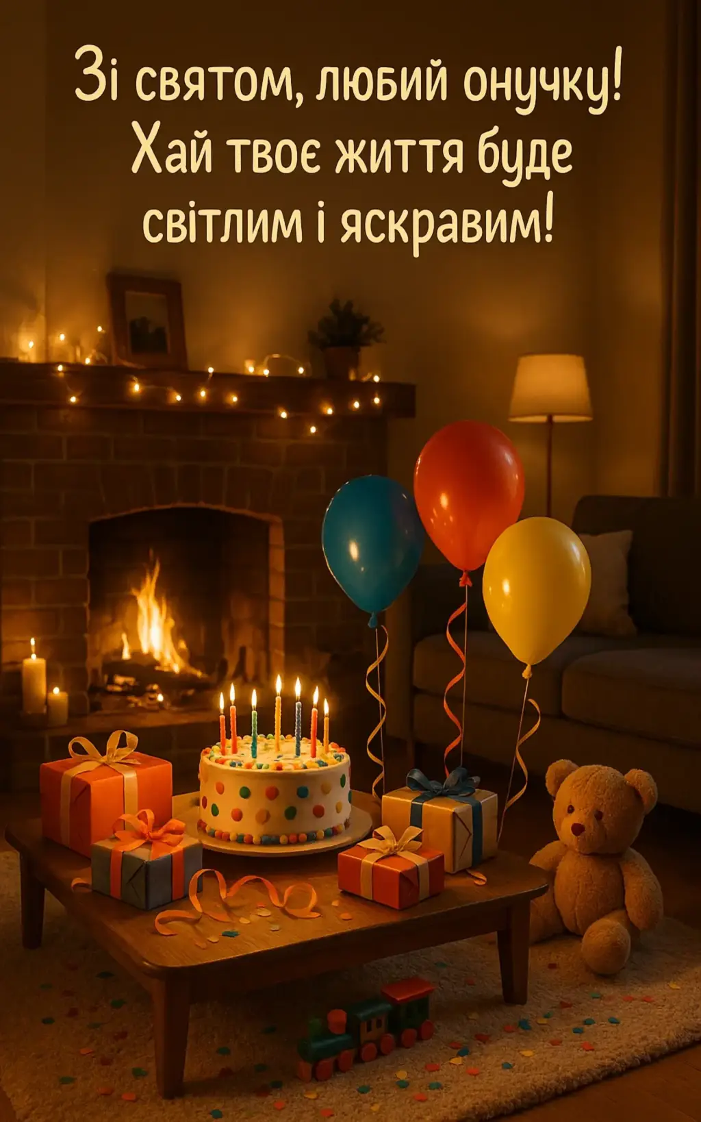 Привітання онукові з днем народження