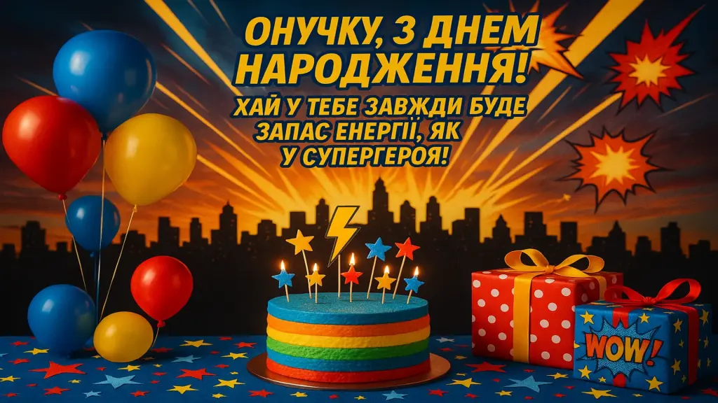 Привітання онукові з днем народження