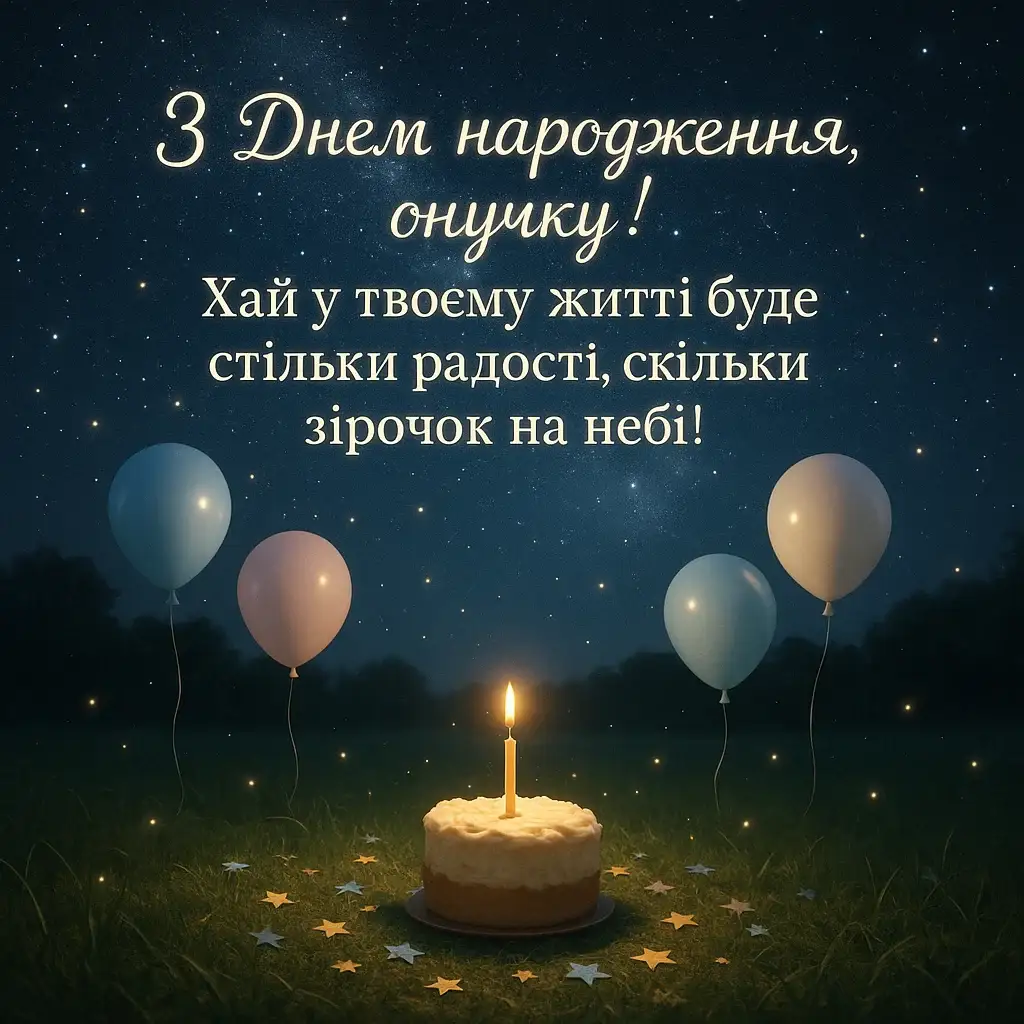 Привітання онукові з днем народження