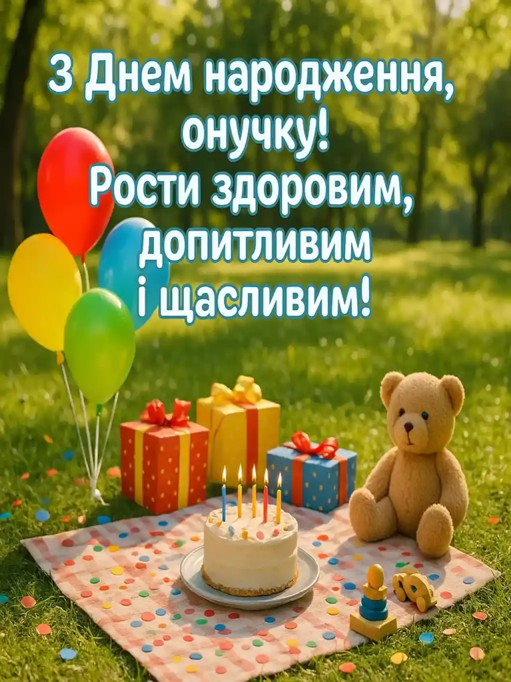 Привітання онукові з днем народження