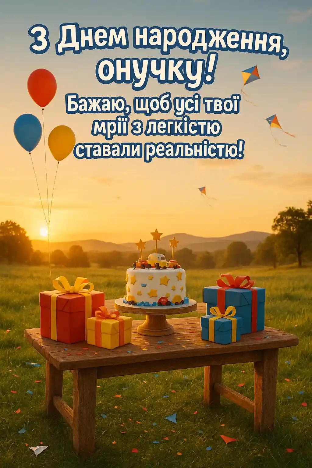 Привітання онукові з днем народження