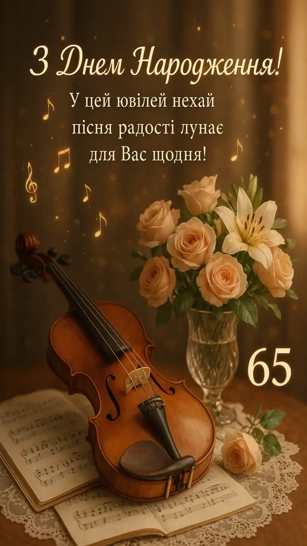 Жінці — 65 років: музичні привітання з ювілеєм