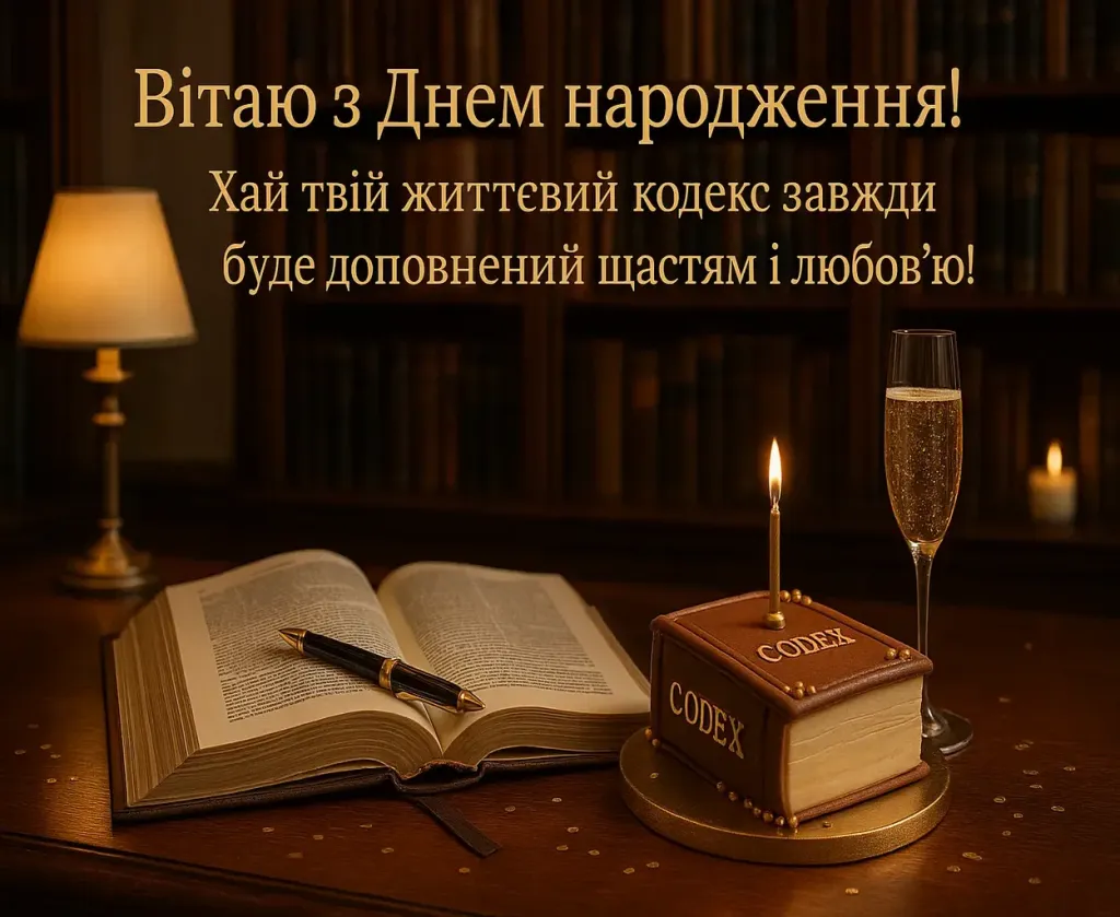 Привітання юриста з днем народження