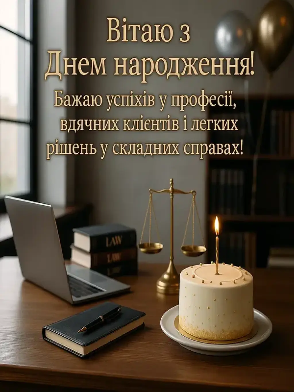 Привітання юриста з днем народження
