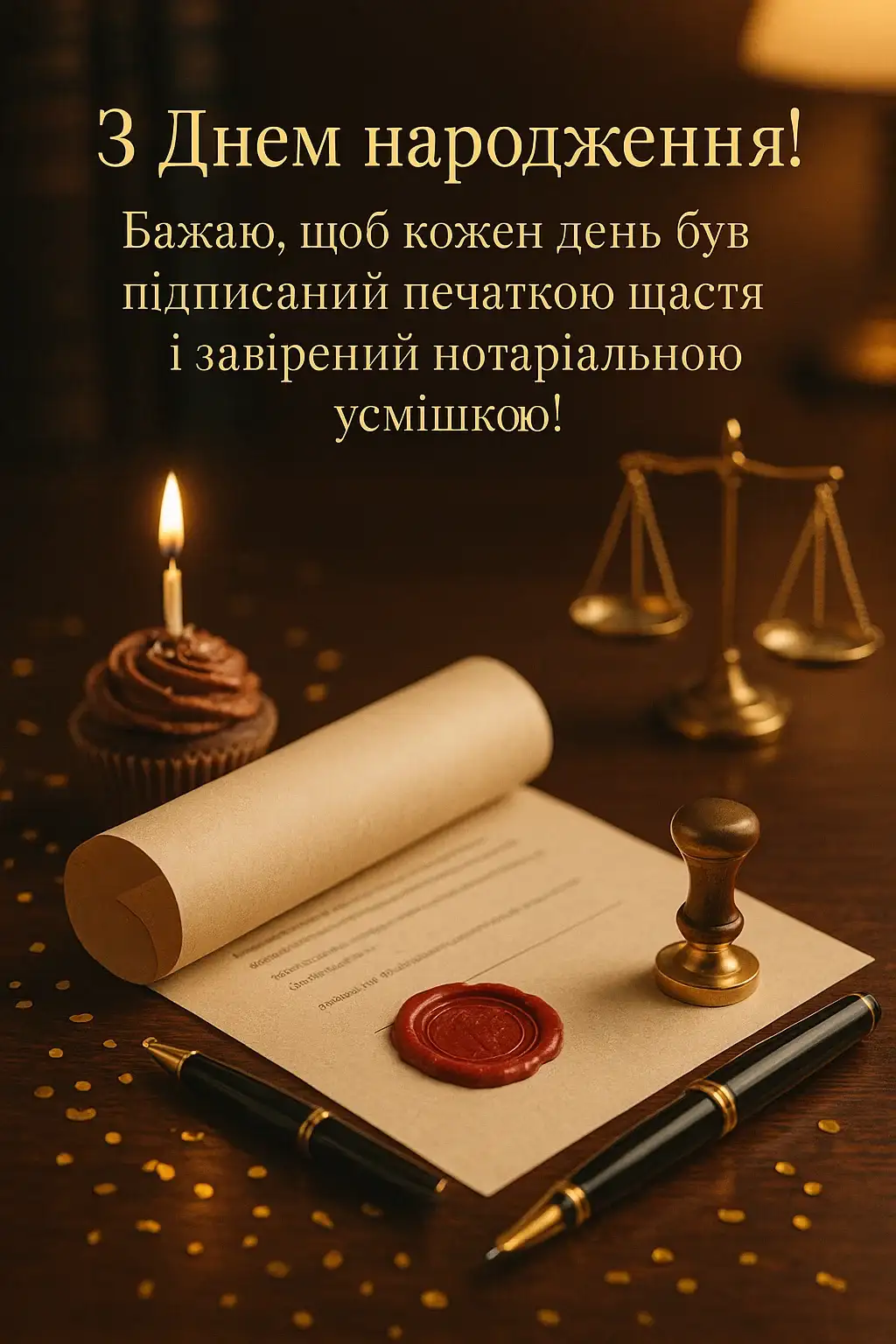 Привітання юриста з днем народження