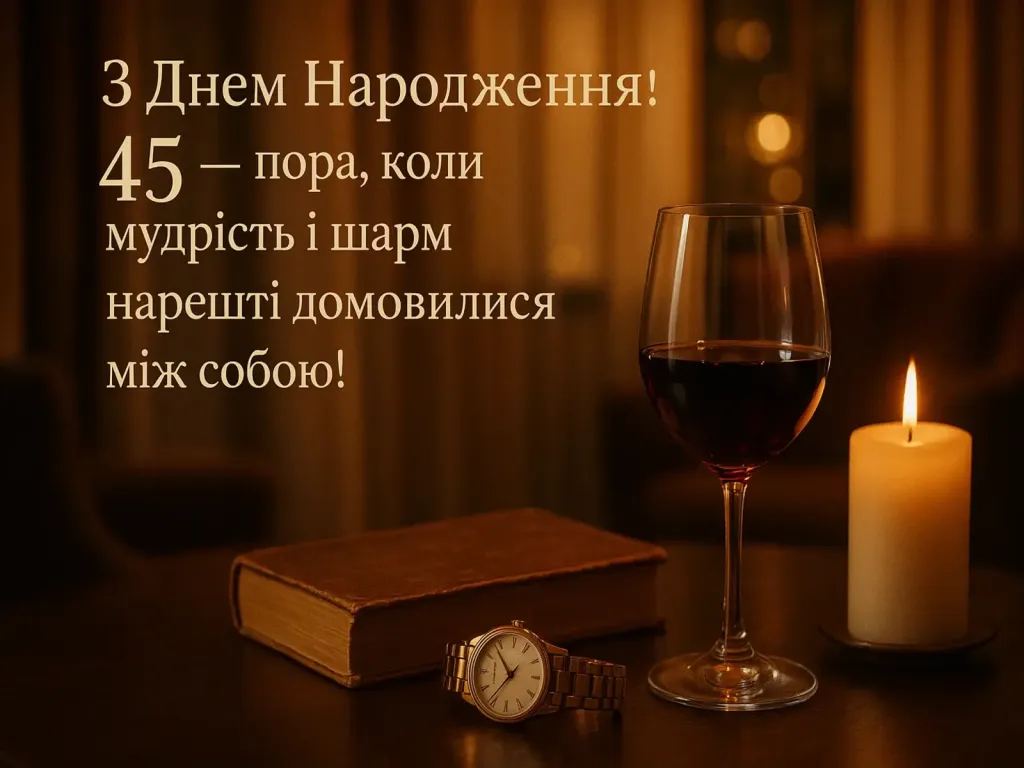 Прикольні привітання з 45-річчям Прикольні привітання з 45-річчям