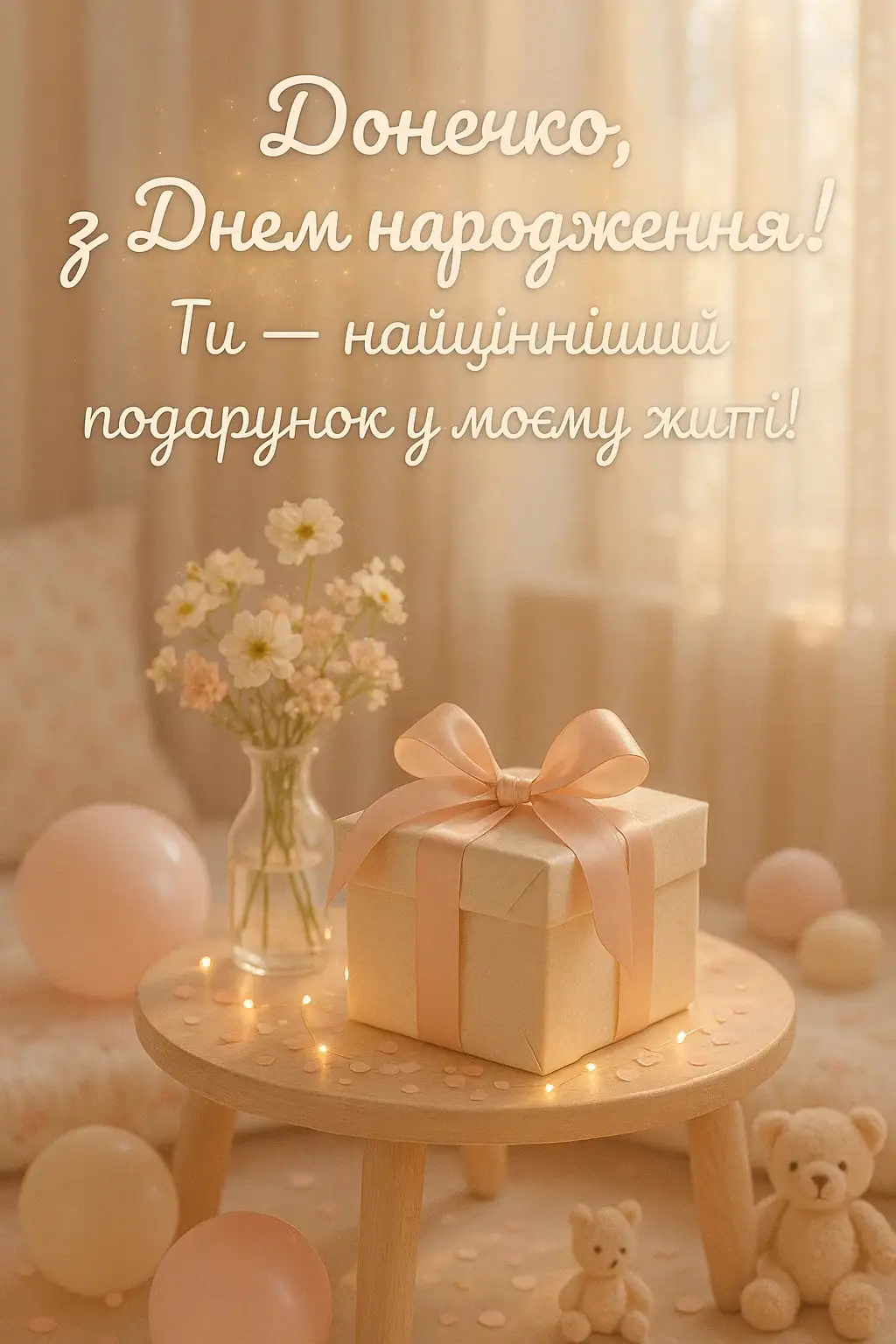 Привітання для доні з днем народження