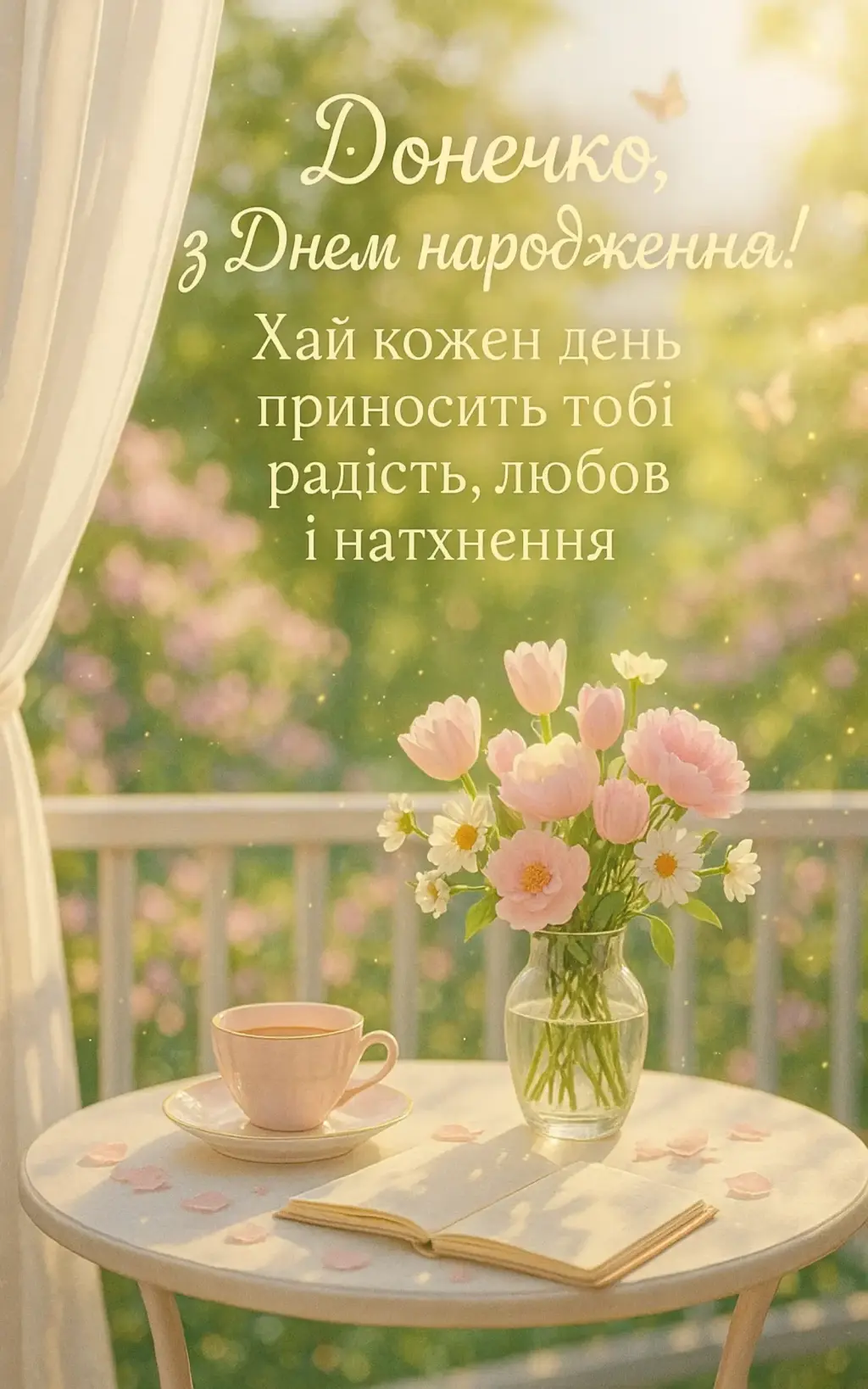 Привітання для доні з днем народження