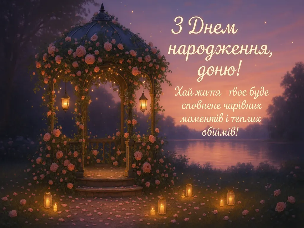 Привітання для доні з днем народження