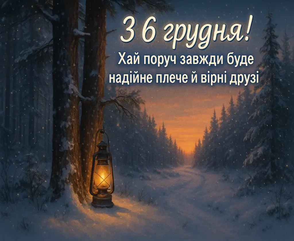 Привітання з 6 грудня для хлопців