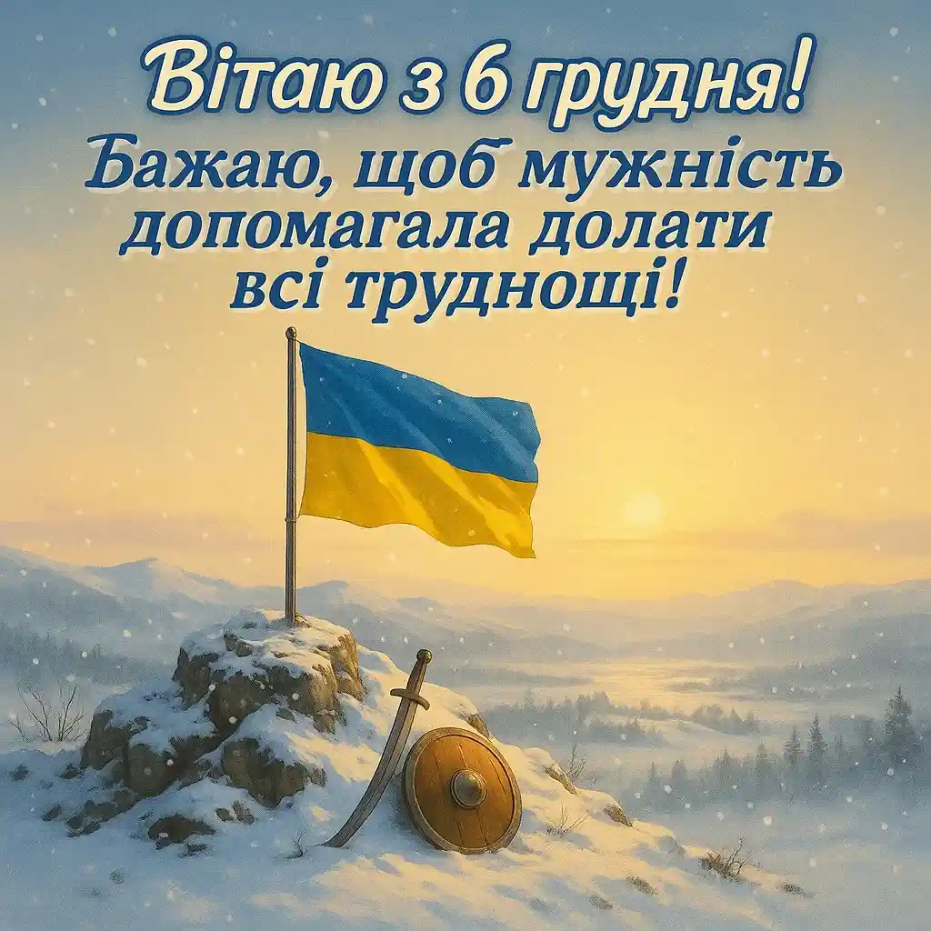 Привітання з 6 грудня для хлопців
