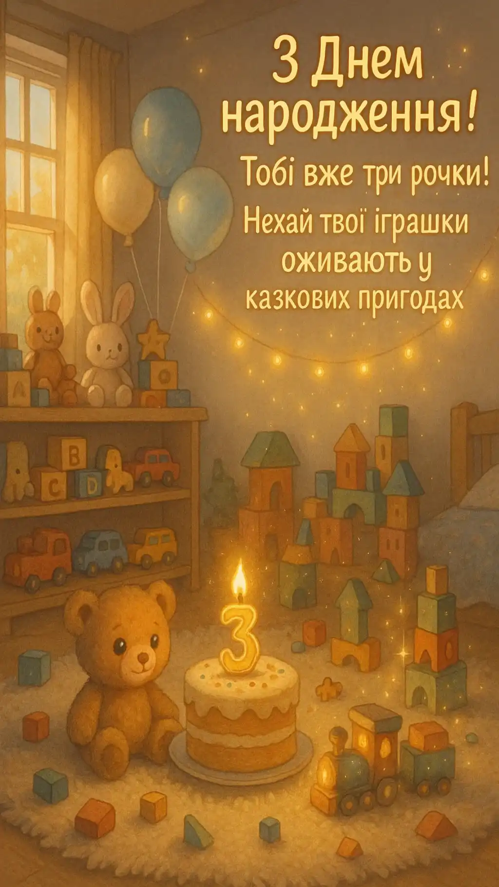 Хлопчику — 3 роки: привітання своїми словами