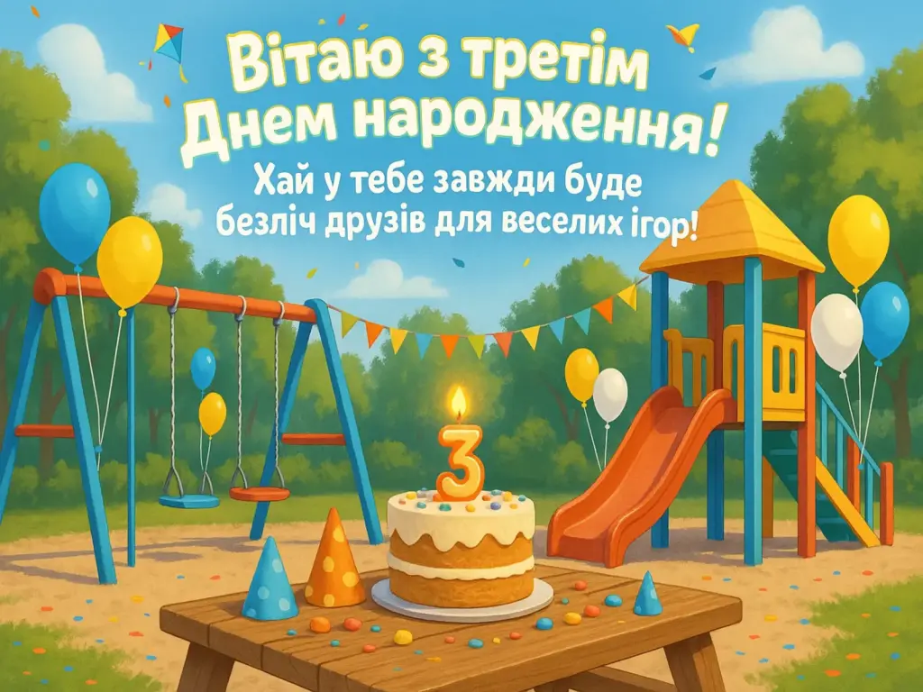 Хлопчику — 3 роки: привітання своїми словами