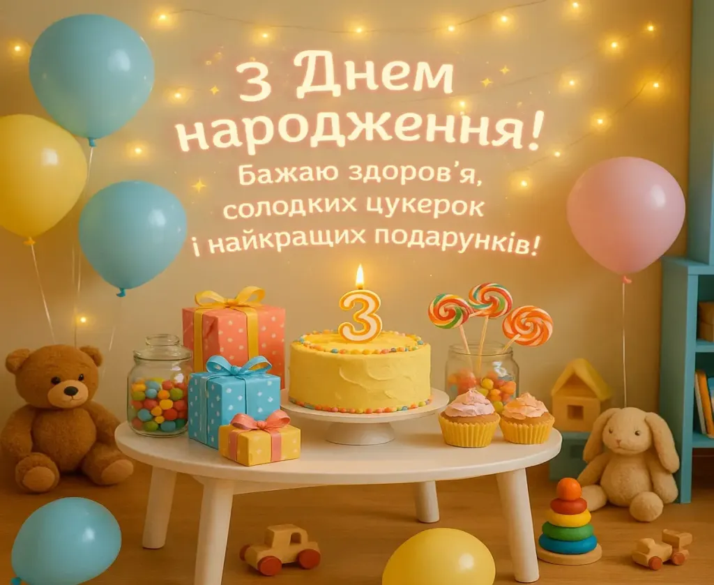 Хлопчику — 3 роки: привітання своїми словами