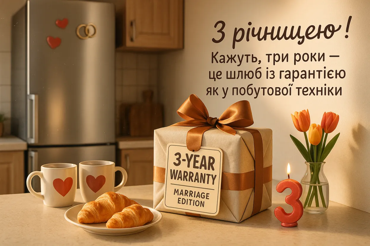 Прикольні привітання з 3-ою річницею весілля