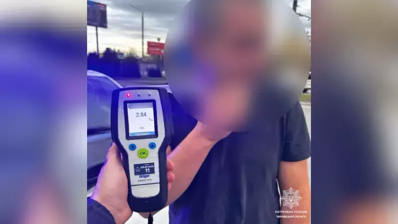 У Чернівцях затримали водія, який перевищив допустиму норму алкоголю у 14 разів