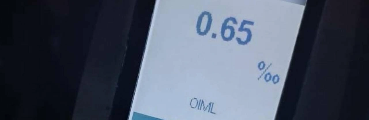 У Лашківці патрульні склали протокол на водійку з показником 0,65 проміле