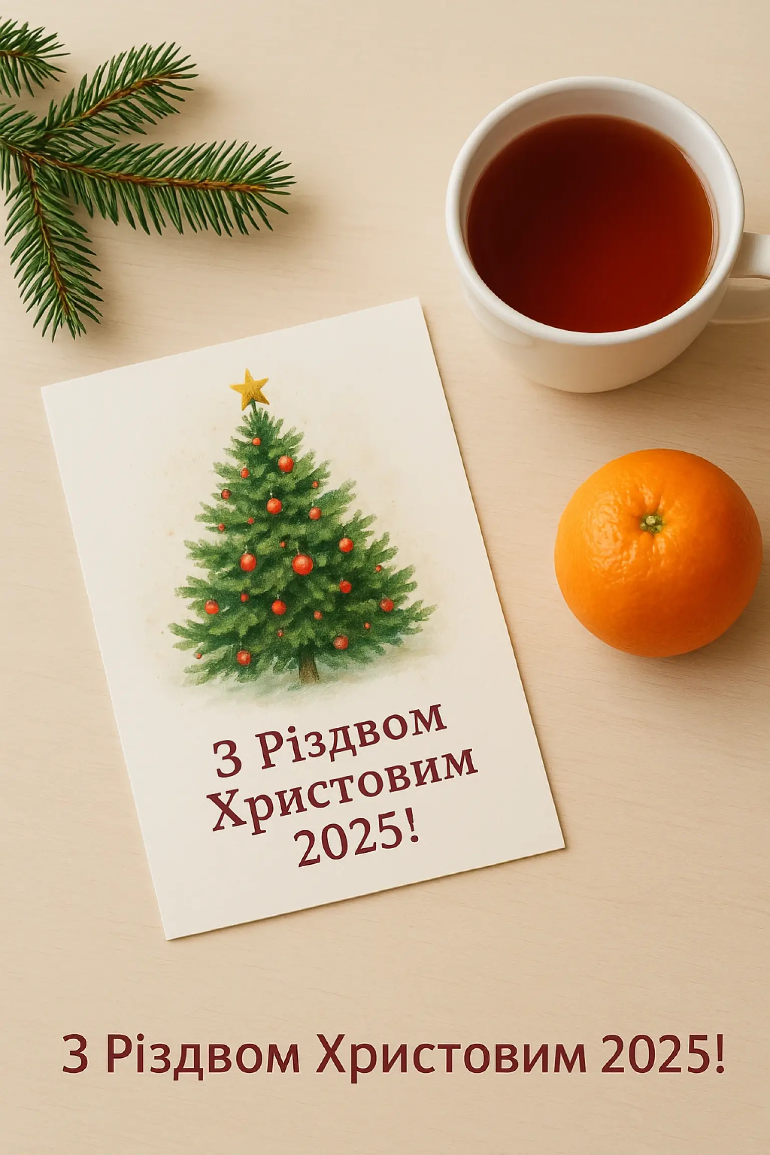 Привітання з різдвом 2025