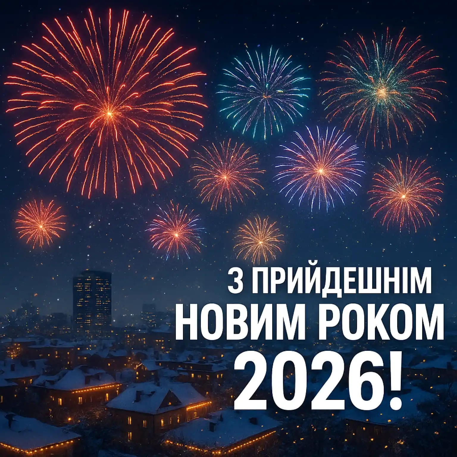 Привітання з прийдешнім новим роком 2026