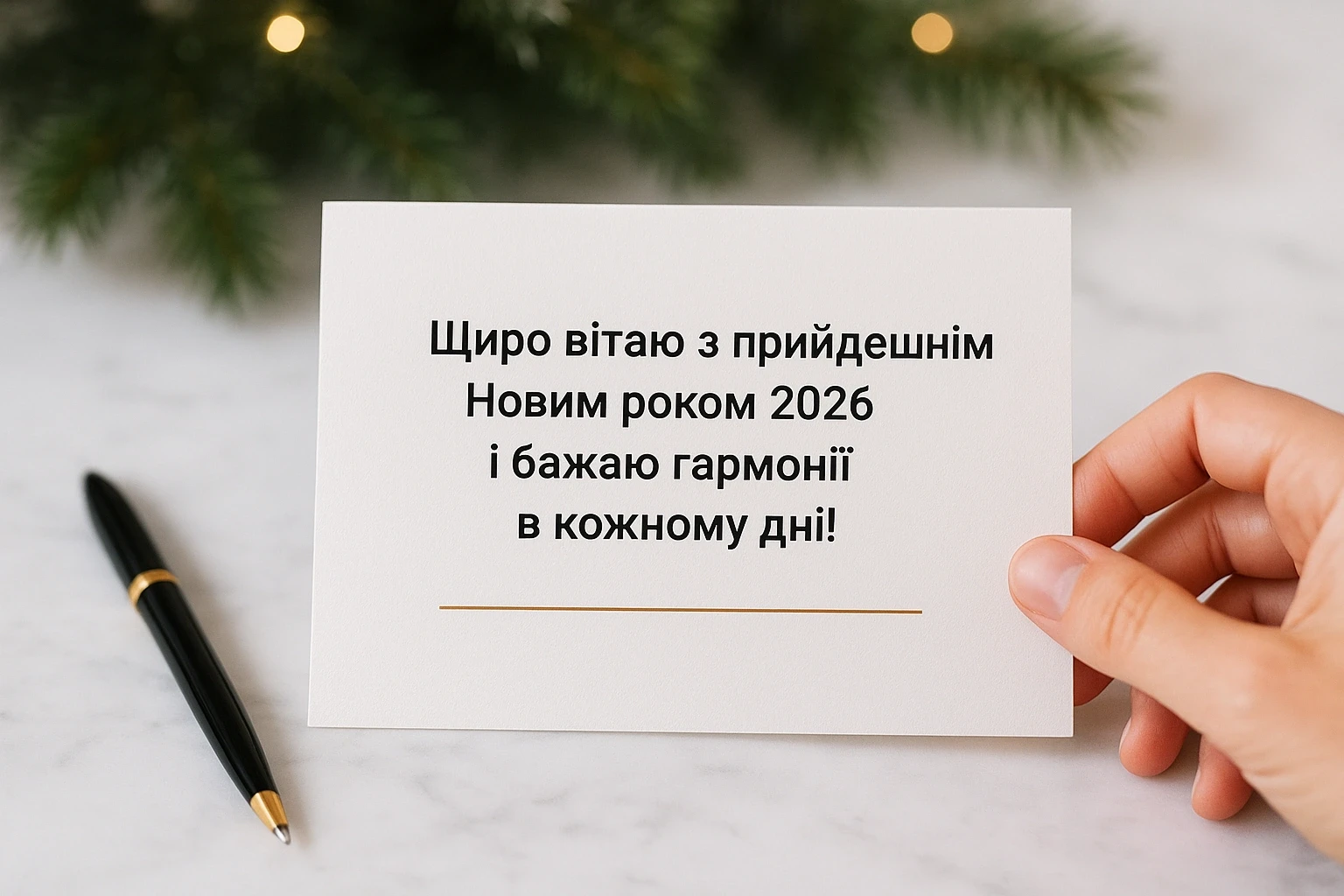 Привітання з прийдешнім новим роком 2026