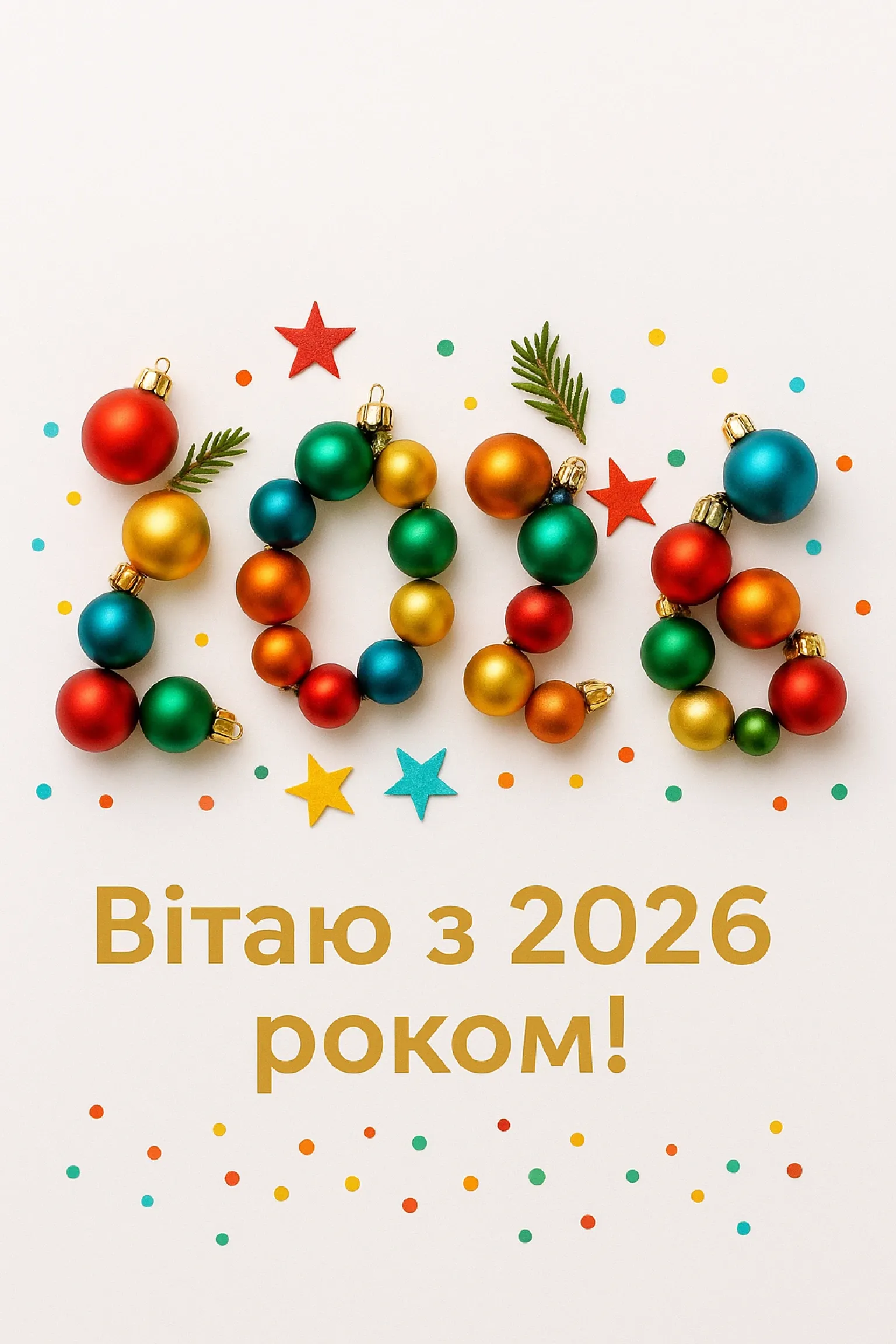 Привітання з прийдешнім новим роком 2026