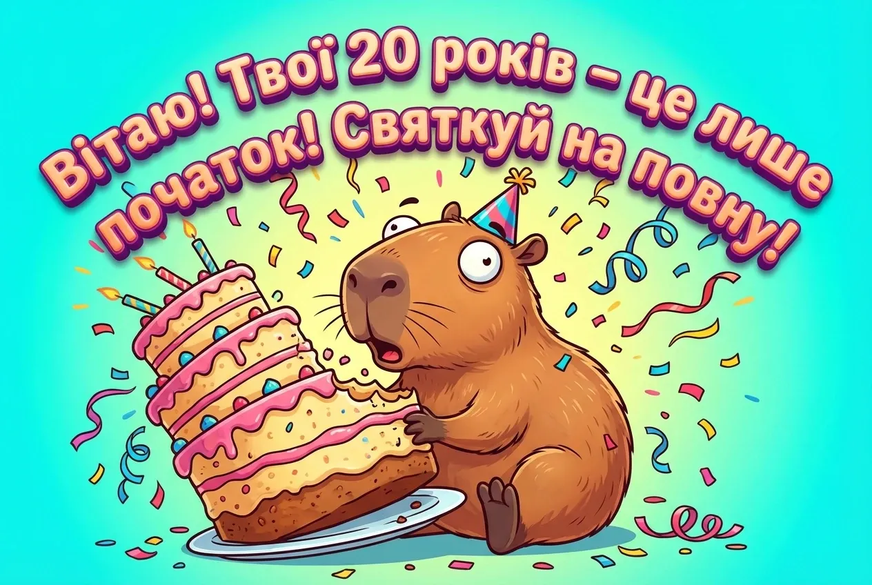 з днем народження 20 років