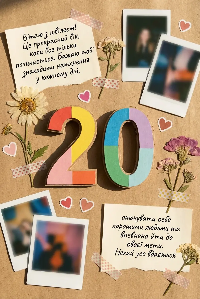 з днем народження 20 років