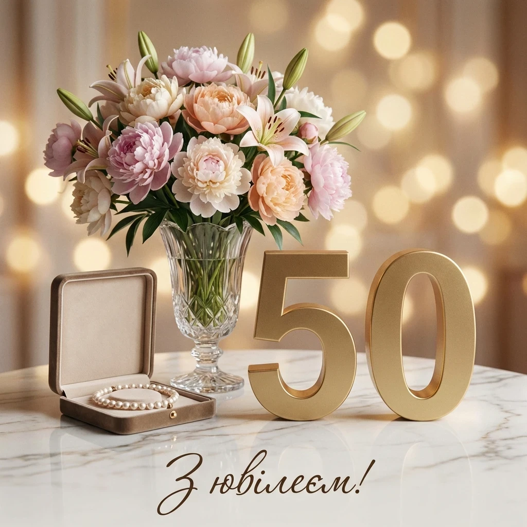 з ювілеєм жінці 50