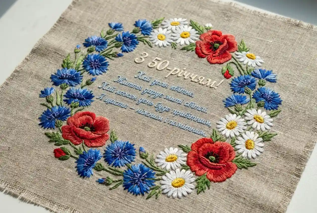 з ювілеєм жінці 50
