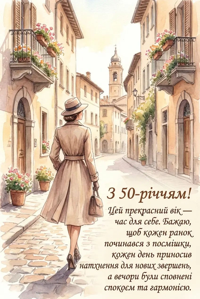 з ювілеєм жінці 50