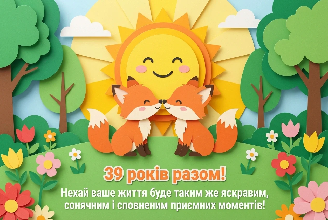 з річницею весілля 39 років