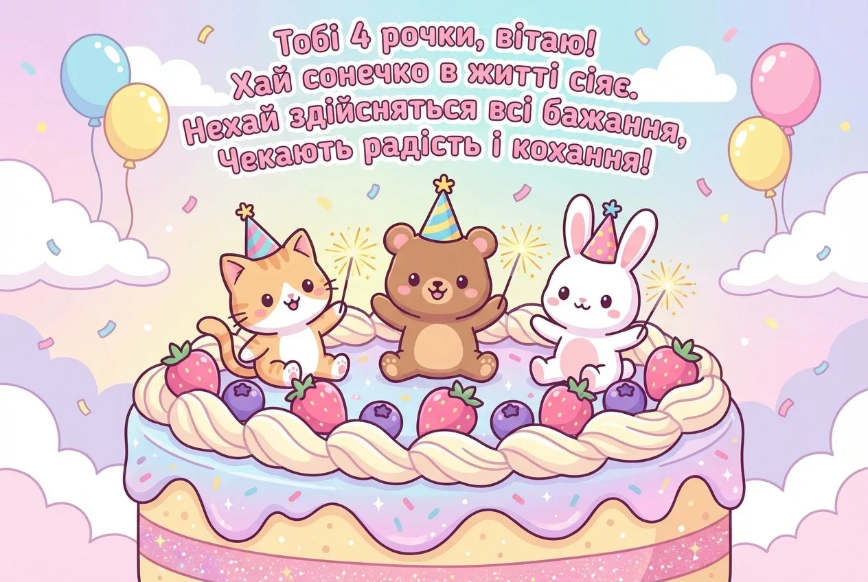 з днем народження 4 роки