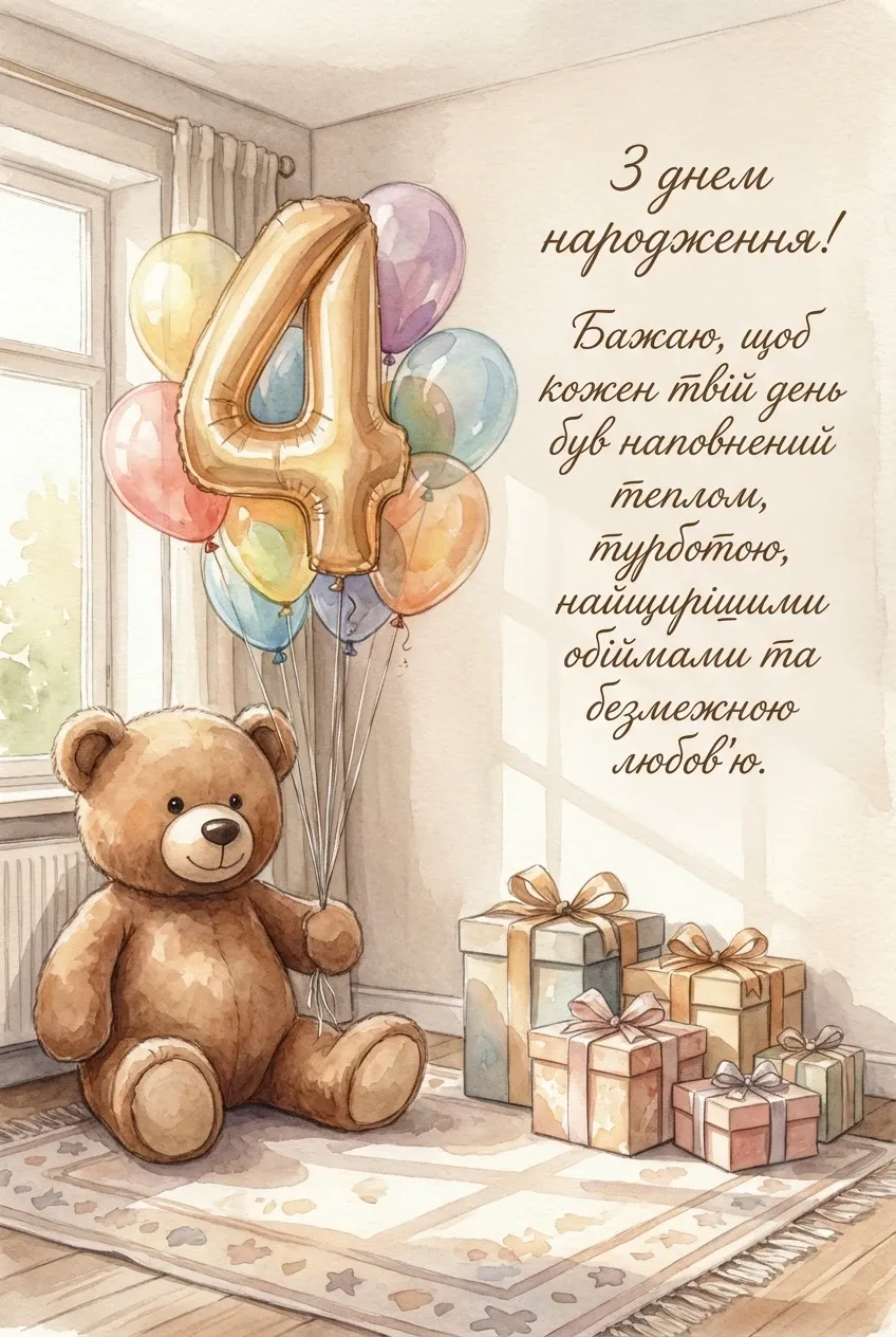з днем народження 4 роки