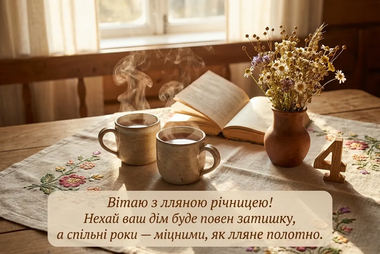 короткі привітання 4 роки весілля картинки